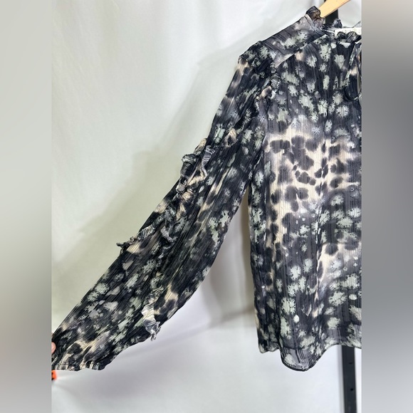 Marie Oliver Silk Haley Blouse in Jade Speckle - Size Medium - Picture 7 of 13